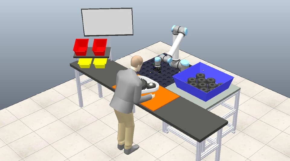 Robot and human collaboration scenario